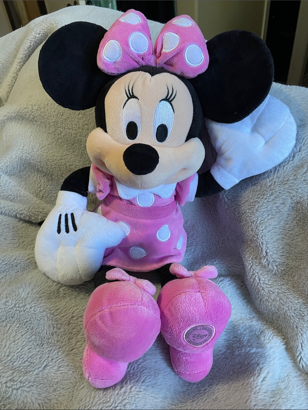 Disney Store Authentic | Minnie Mouse | Plush 19” | Pink Polka Dot Dress